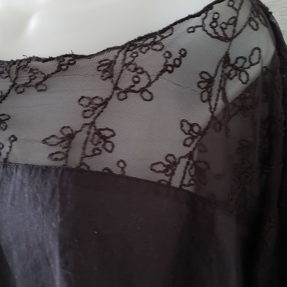 FREE PEOPLE Black Lace Bell Sleeve Top - Picture 4 of 4